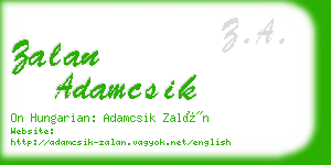 zalan adamcsik business card